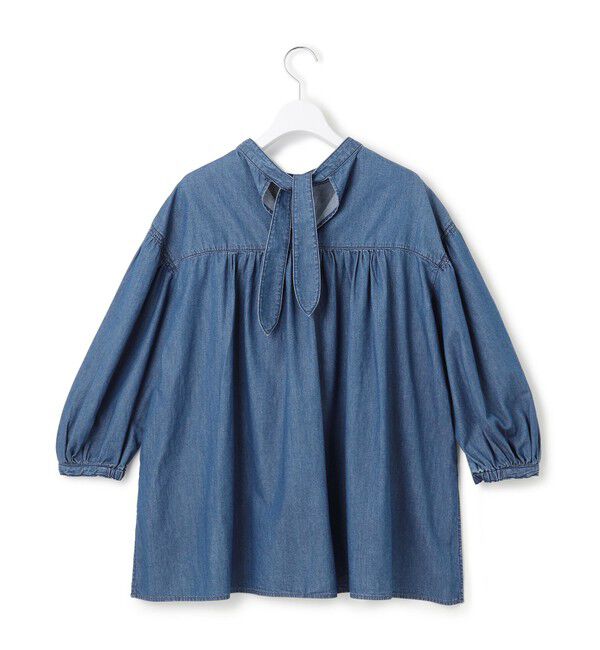 23区「【SLOW/一部店舗限定】ライトオンス デニム バックリボン ブラウス」|シャツ・ブラウス|