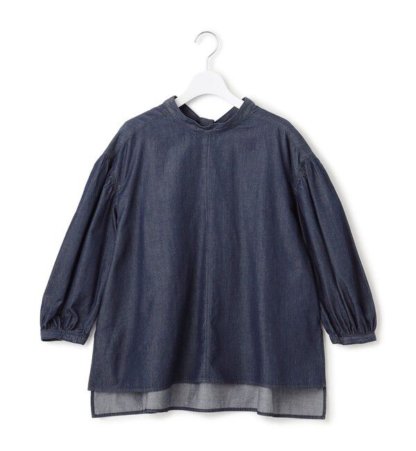23区「【SLOW/一部店舗限定】ライトオンス デニム バックリボン ブラウス」|シャツ・ブラウス|