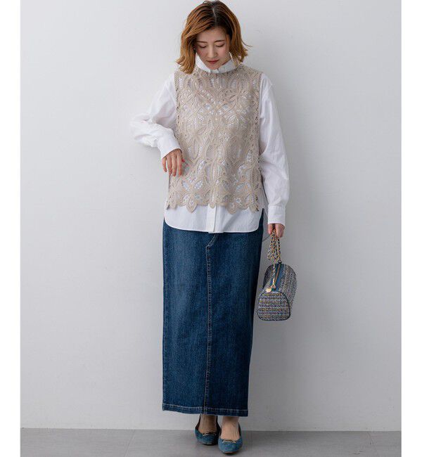 23区「23区DENIM Iライン デニムスカート」|スカート|