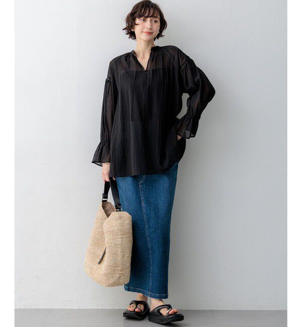 23区「23区DENIM Iライン デニムスカート」|スカート|