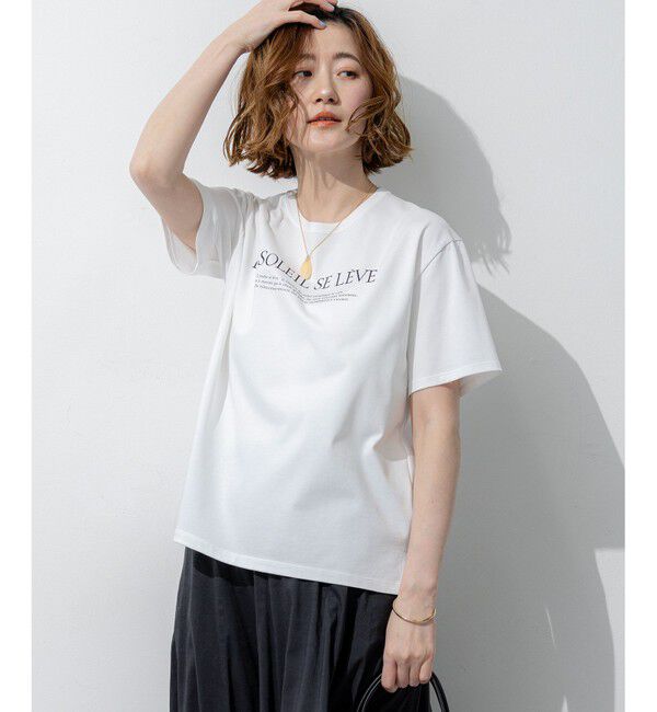 23区「LE SOLEIL SE LEVE ロゴ Tシャツ」|Tシャツ・カットソー|ホワイト系