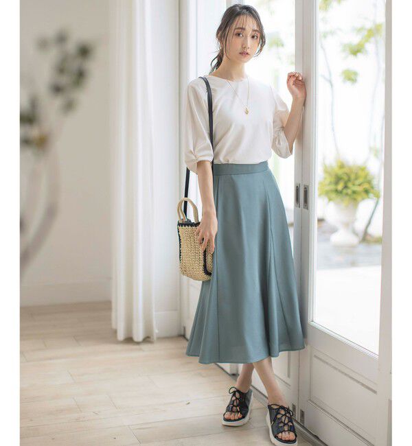 any SiS「【速乾・接触冷感】スムージーポリエステル フレアスカート」|スカート|ｽﾓｰｷｰﾐ
