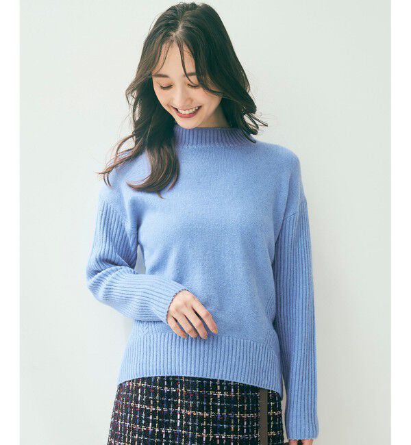 any SiS「【洗える】サイドケーブルアンゴラブレンド ニット」|ニット・セーター|