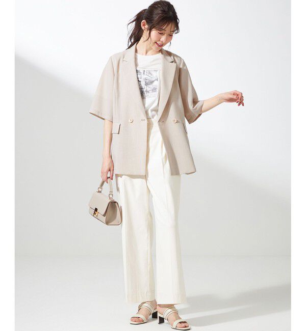 ANY SIS「【ストレッチ・接触冷感・撥水・UVカット・洗える】エアリーストレッチ ワイドパンツ」|その他|