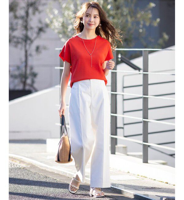 ANY SIS「【ストレッチ・接触冷感・撥水・UVカット・洗える】エアリーストレッチ ワイドパンツ」|その他|