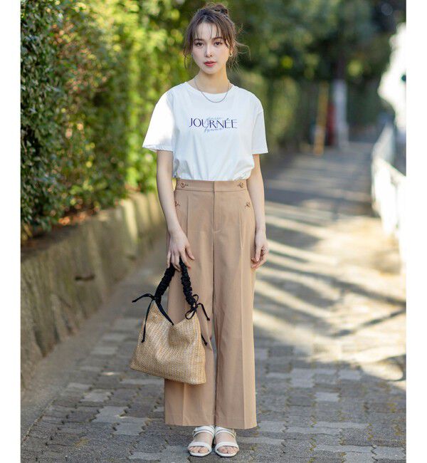 ANY SIS「【ストレッチ・接触冷感・撥水・UVカット・洗える】エアリーストレッチ ワイドパンツ」|その他|