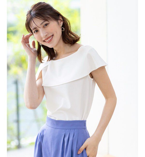 ANY SIS「ケープディテール カットソー」|Tシャツ・カットソー|オフ