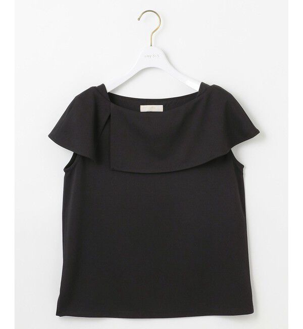 ANY SIS「ケープディテール カットソー」|Tシャツ・カットソー|ブラック