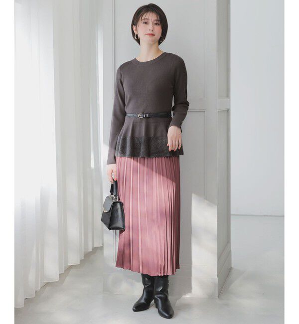 ANY SIS「ペプラムフェザー ニット」|ニット・セーター|