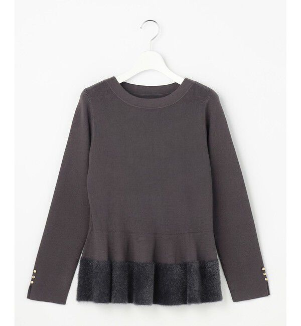 ANY SIS「ペプラムフェザー ニット」|ニット・セーター|