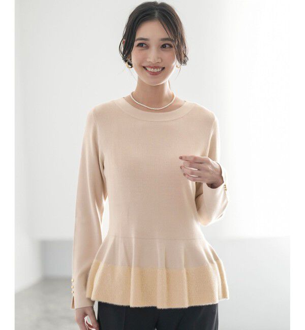 ANY SIS「ペプラムフェザー ニット」|ニット・セーター|ﾗｲﾄﾍﾞｰ