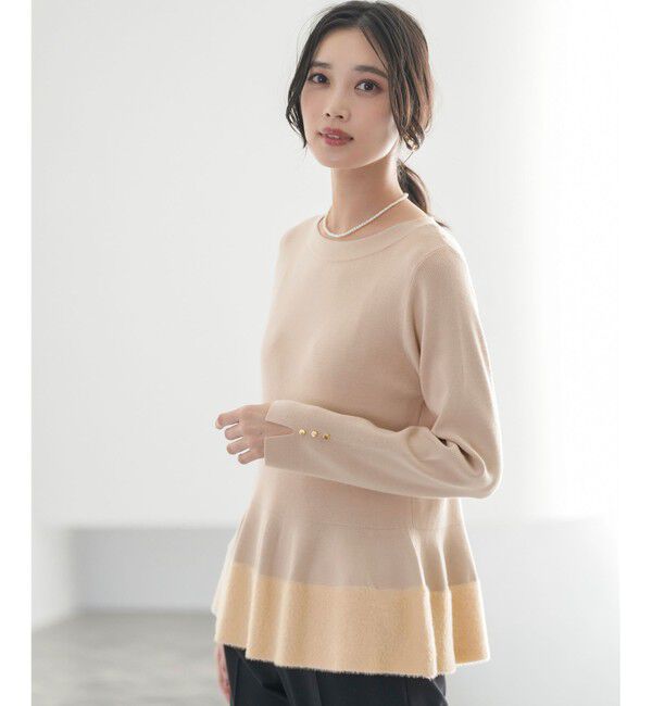 ANY SIS「ペプラムフェザー ニット」|ニット・セーター|
