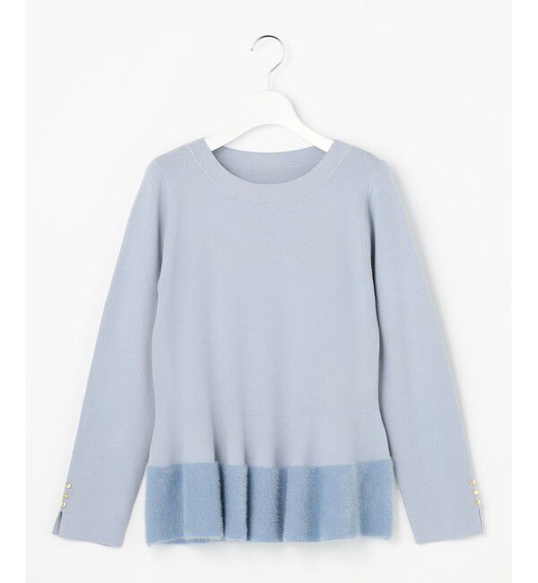 ANY SIS「ペプラムフェザー ニット」|ニット・セーター|