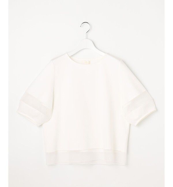 ANY SIS「チュール切替ランタンスリーブ プルオーバー」|Tシャツ・カットソー|