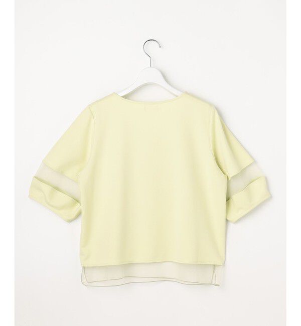 ANY SIS「チュール切替ランタンスリーブ プルオーバー」|Tシャツ・カットソー|