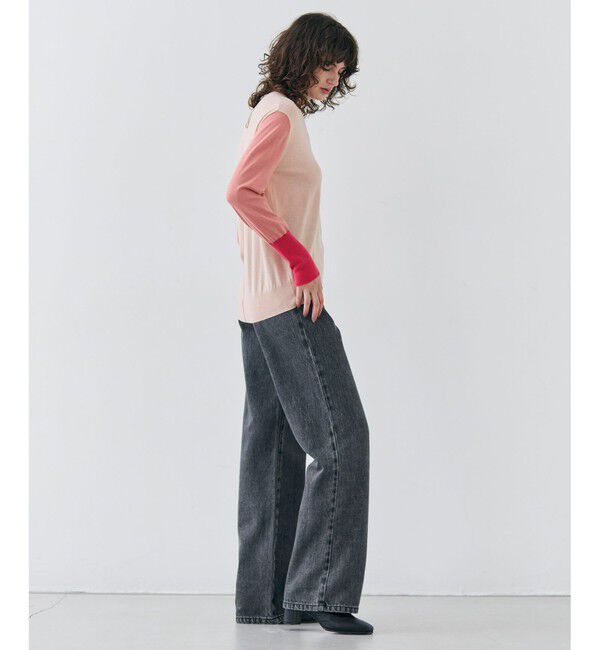 BEIGE,「【洗える】BURNET / カラーミックスVネックトップス」|ニット・セーター|