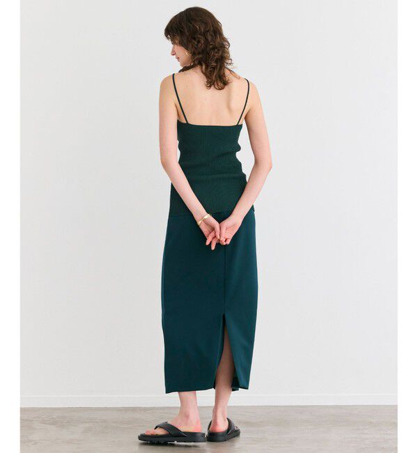 BEIGE,「【洗える】ALTHEA / ダンボールジャージーハイウエストIラインスカート」|スカート|