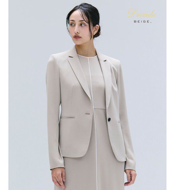 BEIGE,「【洗える】CINDY / テーラードジャケット」|テーラードジャケット|Taupe