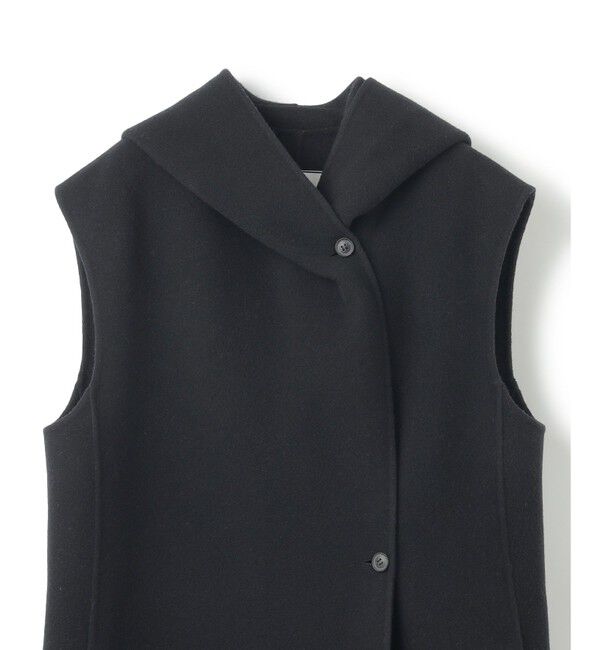 BEIGE,「【Oggi掲載】LEMOORE / ウールリバーフード付きロングジレ」|ベスト・ジレ|