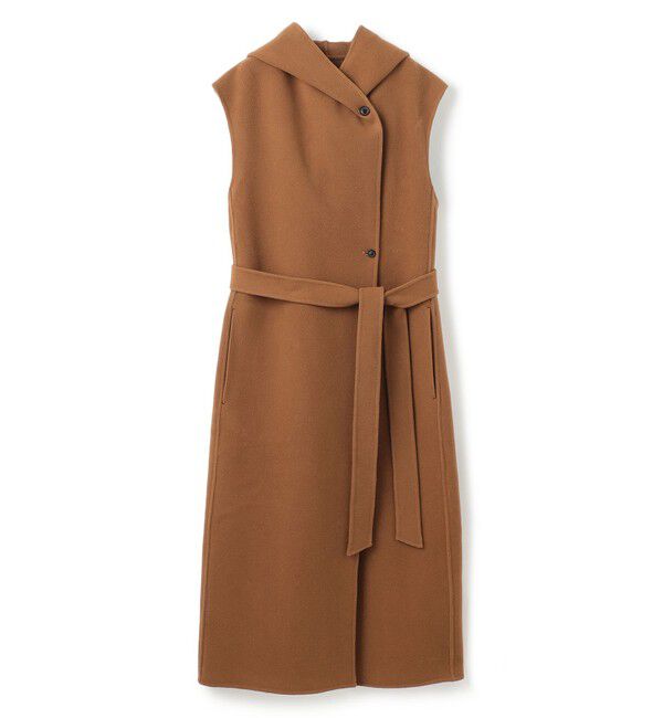 BEIGE,「【Oggi掲載】LEMOORE / ウールリバーフード付きロングジレ」|ベスト・ジレ|