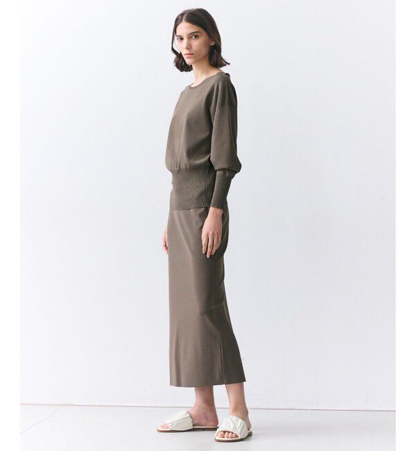 BEIGE,「LAURA / ドライタッチ ストレッチニットプルオーバー」|ニット・セーター|