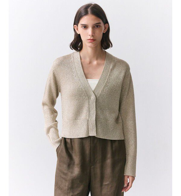BEIGE,「【VERY掲載】SPESSARTINE / Vネッククロップドカーディガン」|ニット・セーター|Gold