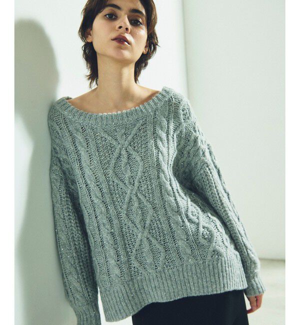 Grace Class「スパングルケーブルニット」|ニット・セーター|