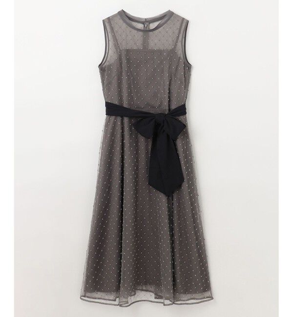 Grace Class「ビーズembドレス」|ワンピース|チャコール