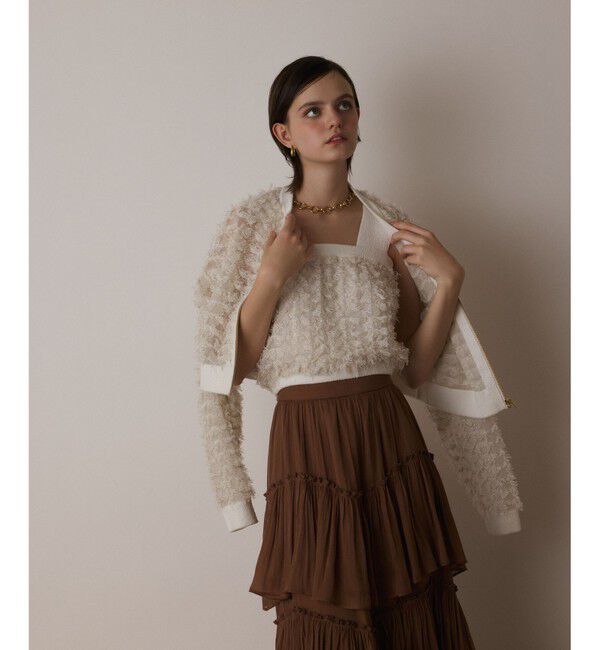  「フリンジニットベアトップ」|ニット・セーター|