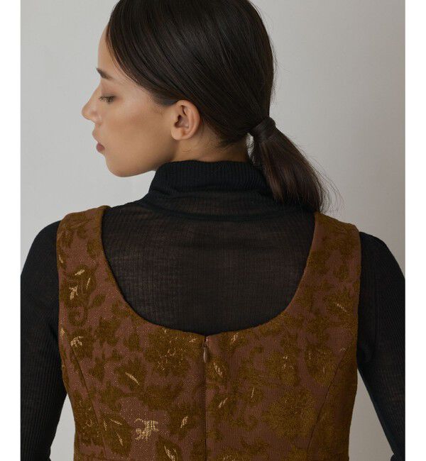 GRACE CONTINENTAL「サラサジャガードミニワンピース」|ワンピース|