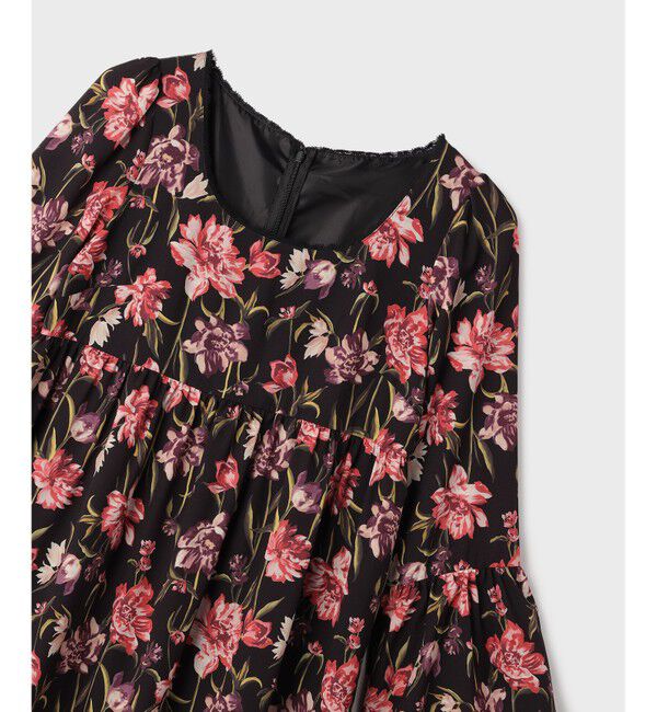 GRACE CONTINENTAL「ボタニカルプリントティアードワンピース」|ワンピース|