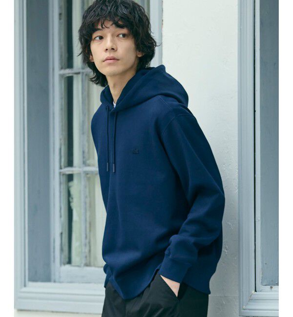LACOSTE「鹿の子ニットワントーンフーディー / 鹿の子ニットプルオーバーパーカー」|パーカー|
