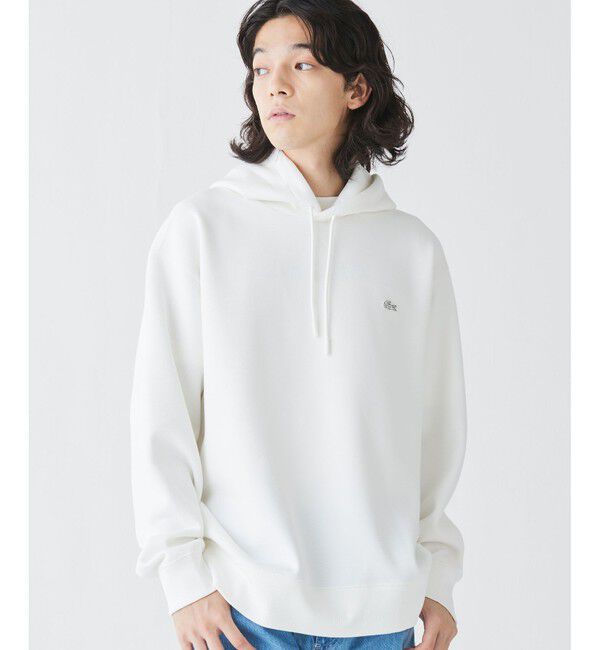 LACOSTE「鹿の子ニットワントーンフーディー / 鹿の子ニットプルオーバーパーカー」|パーカー|
