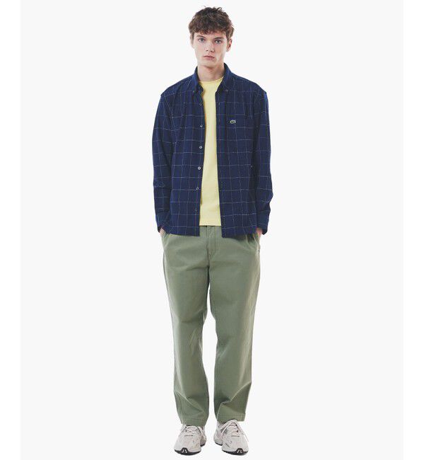 LACOSTE「2WAYストレッチ ウインドウペンチェックボタンダウンシャツ」|シャツ・ブラウス|
