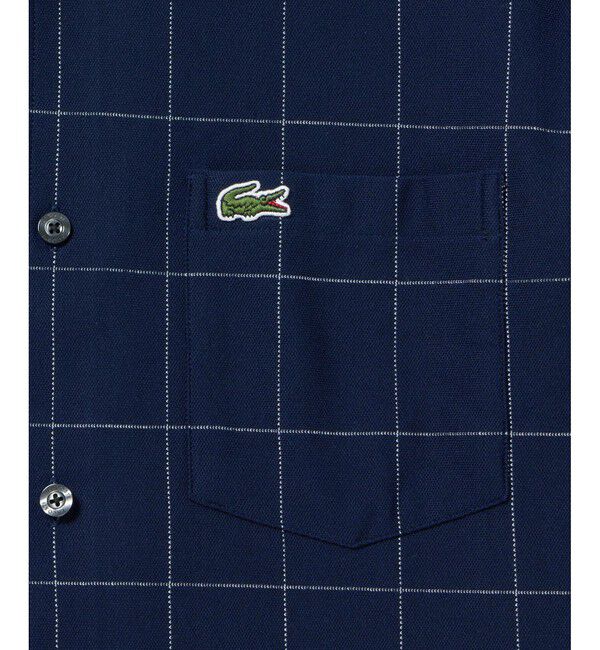 LACOSTE「2WAYストレッチ ウインドウペンチェックボタンダウンシャツ」|シャツ・ブラウス|