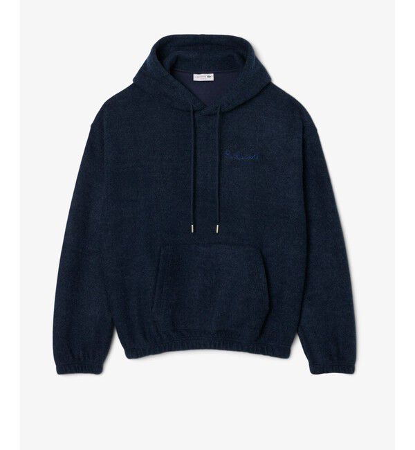 LACOSTE「ダブルフェイスルーズフィットフーディー メランジ プルオーバーパーカー」|パーカー|