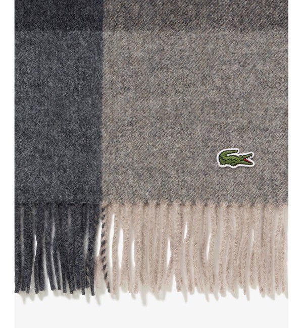 LACOSTE「メリノウールブロックチェックマフラー」|マフラー|