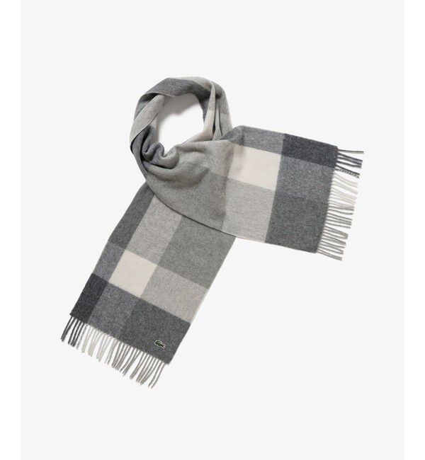 LACOSTE「メリノウールブロックチェックマフラー」|マフラー|