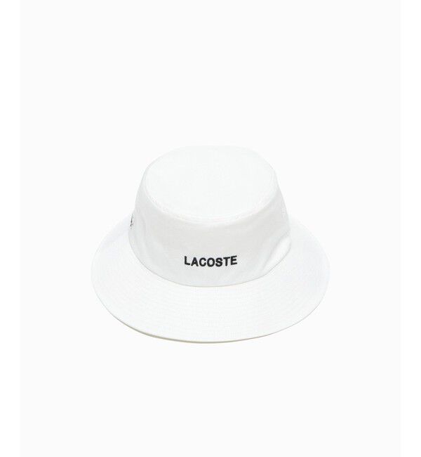 LACOSTE「ブランドネームロゴ刺繍エッセンシャルバケットハット」|ハット|
