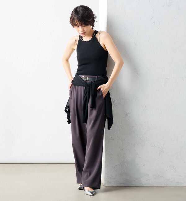 NOLLEY'S sophi「《アンサンブル対応》《手洗い可能》イタリー糸ホルターネックタンクトップ」|タンクトップ|