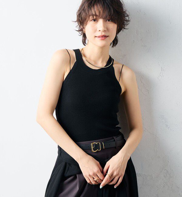 NOLLEY'S sophi「《アンサンブル対応》《手洗い可能》イタリー糸ホルターネックタンクトップ」|タンクトップ|