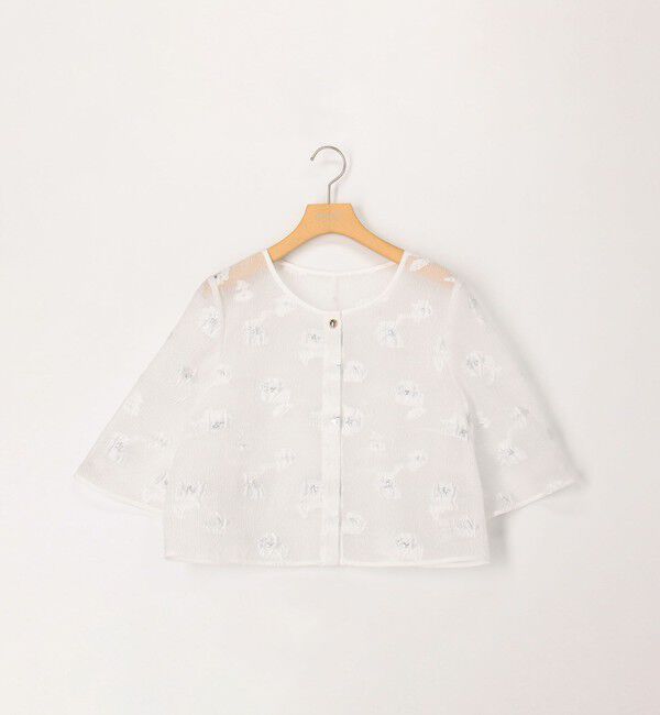 NOLLEY'S sophi「《セットアップ対応》ラメフラワージャガードブラウス」|シャツ・ブラウス|