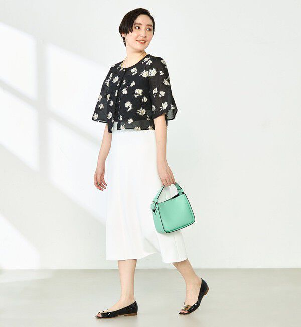 NOLLEY'S sophi「《セットアップ対応》ラメフラワージャガードブラウス」|シャツ・ブラウス|