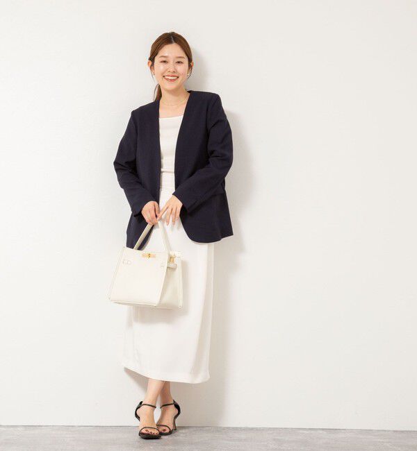 NOLLEY'S「ウォッシャブルエコボイルノーカラージャケット」|ノーカラージャケット|