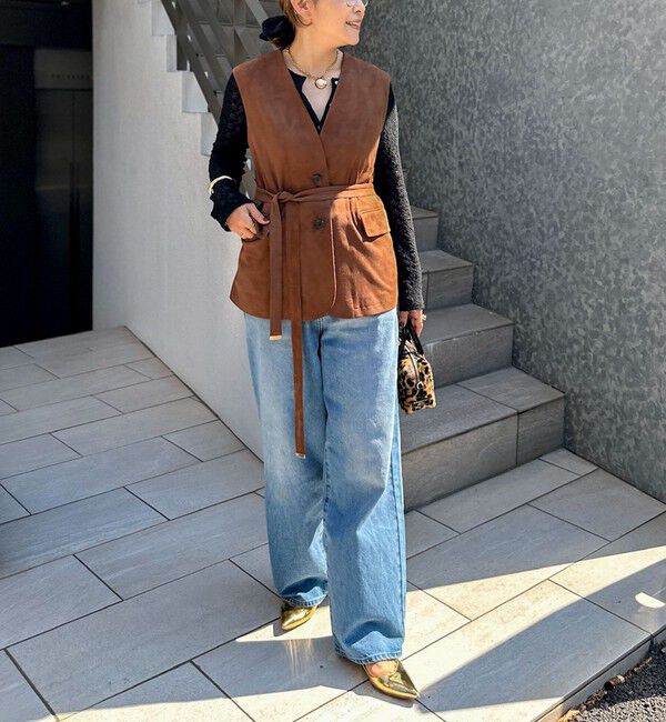 Rie Miller「【RM denim】ソフトルーズストレートデニム」|デニム|