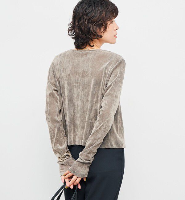 NOLLEY'S「フロッキーチュールカーディガン」|カーディガン|