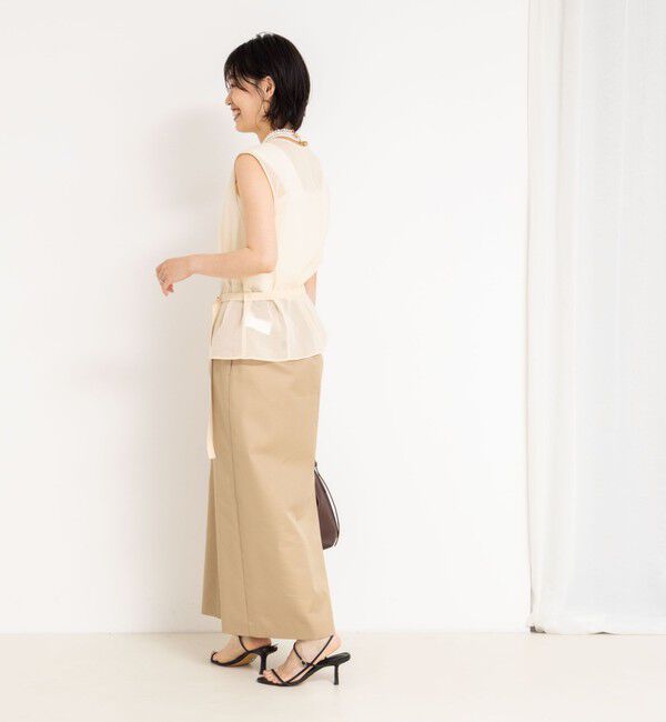 NOLLEY'S「ウォッシャブル撥水ツイルチノスカート」|スカート|