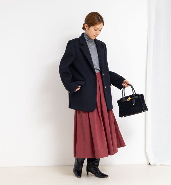 NOLLEY'S「ウォッシャブルバルキータフタタックスカート」|フレア|