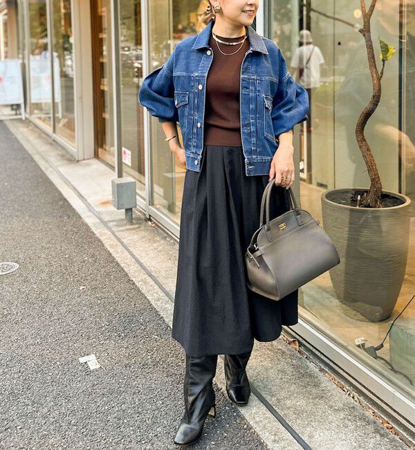 NOLLEY'S「ウォッシャブルバルキータフタタックスカート」|フレア|