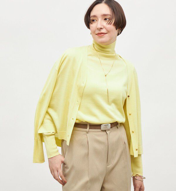 NOLLEY'S「《手洗い可能》《アンサンブル対応》18G天竺ハイネックプルオーバーニット」|ニット・セーター|